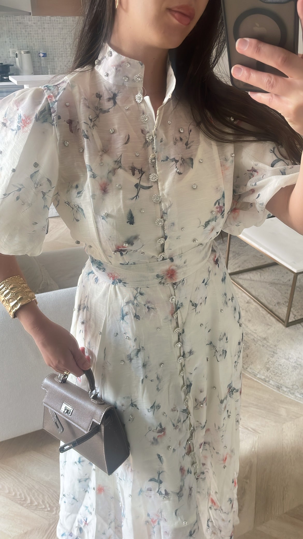 Robe longue fleuri