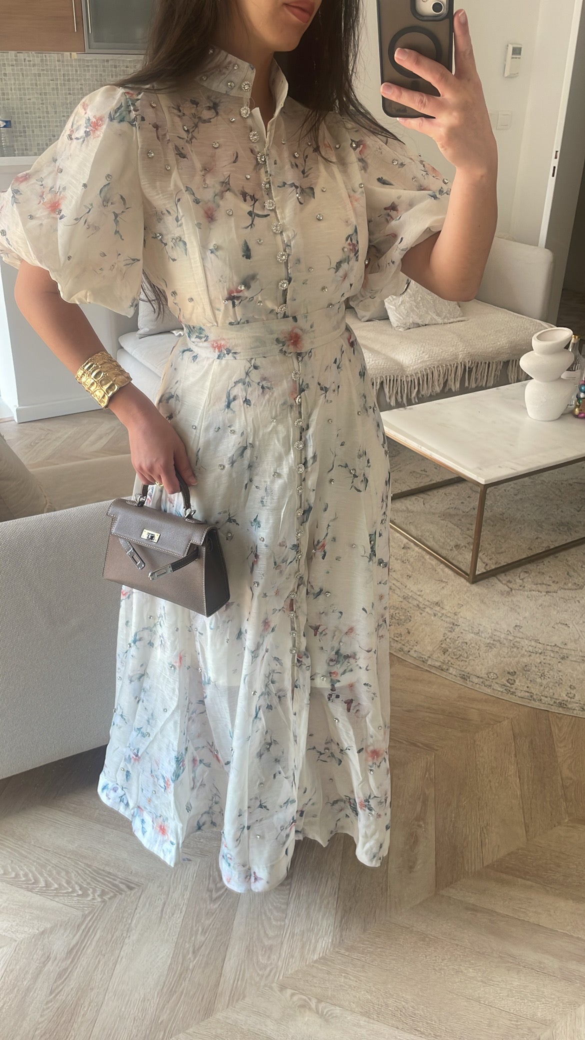 Robe longue fleuri