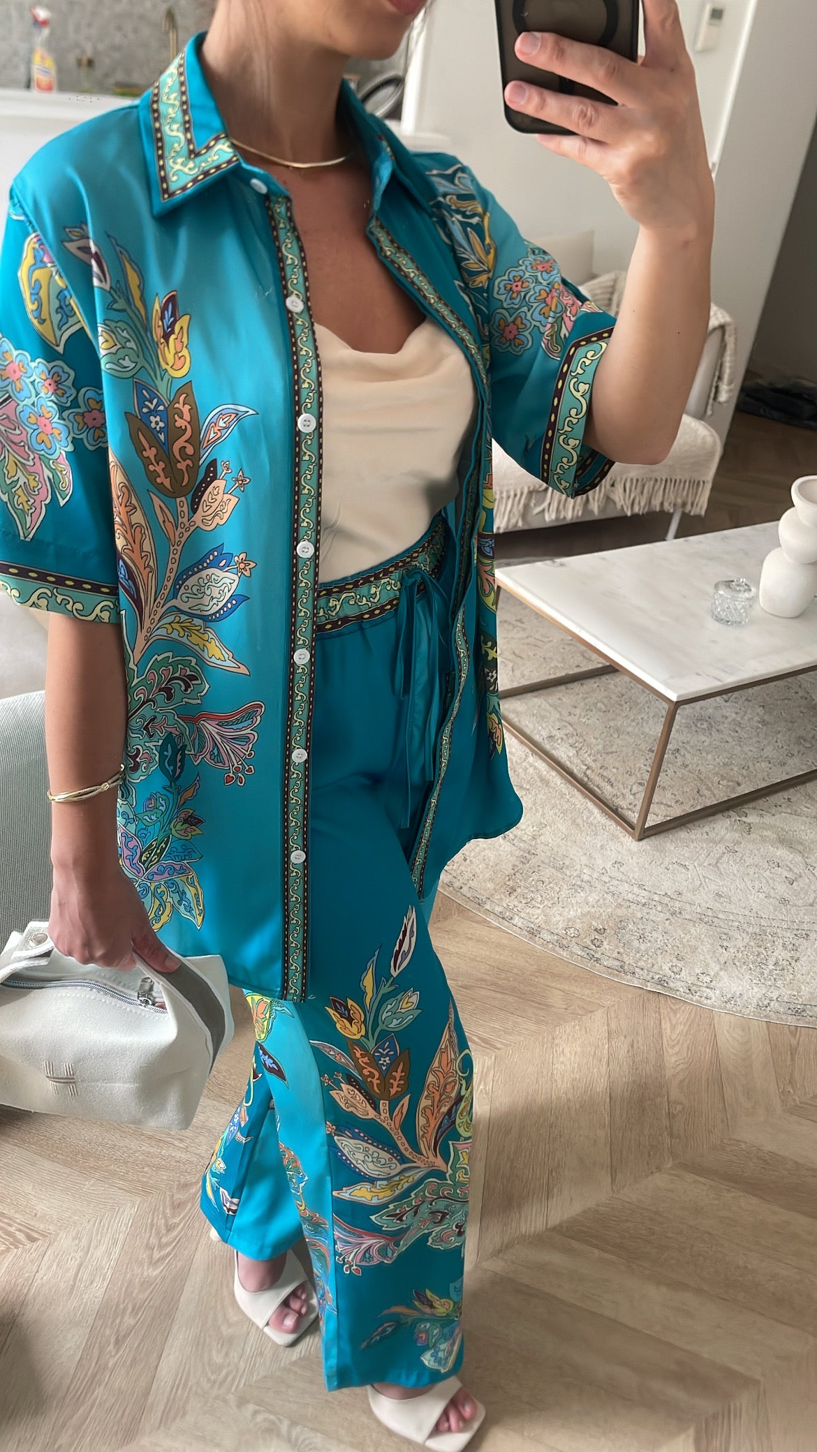 Ensemble en satin fluide