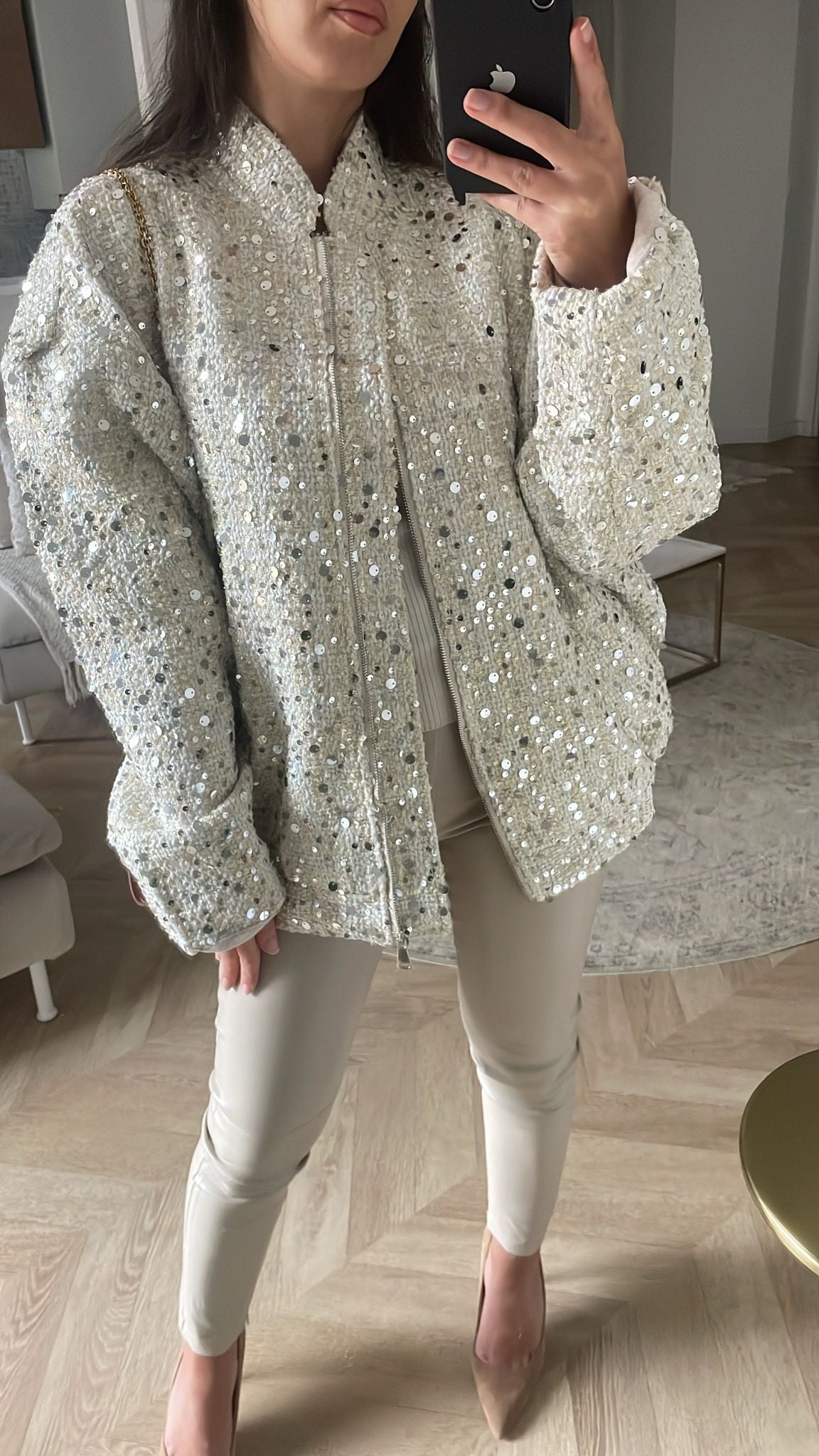 Veste loose à sequin