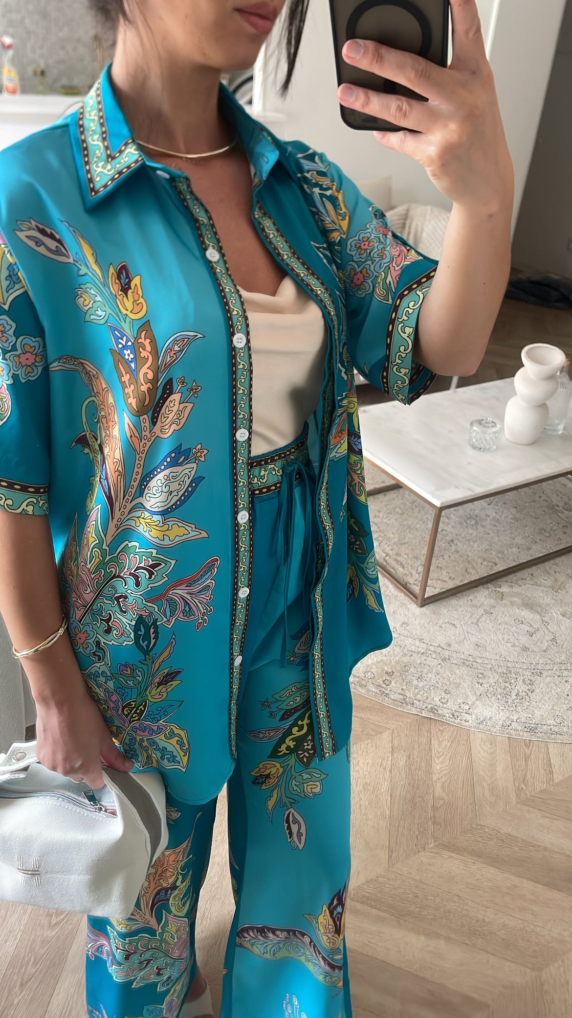 Ensemble en satin fluide